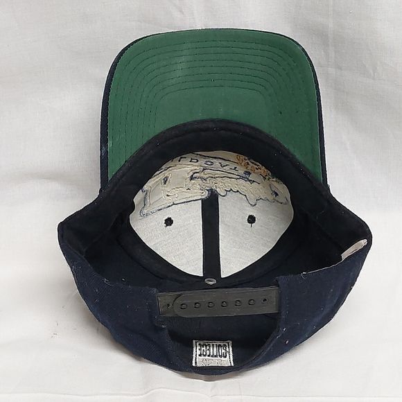 Vintage 90s College Basix Kentucky Wildcats Navy Blue Embroidered Snapback Hat - Picture 6 of 7